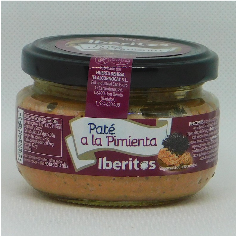 PATE DE CERDO A LA PIMIENTA 110G IBERITOS